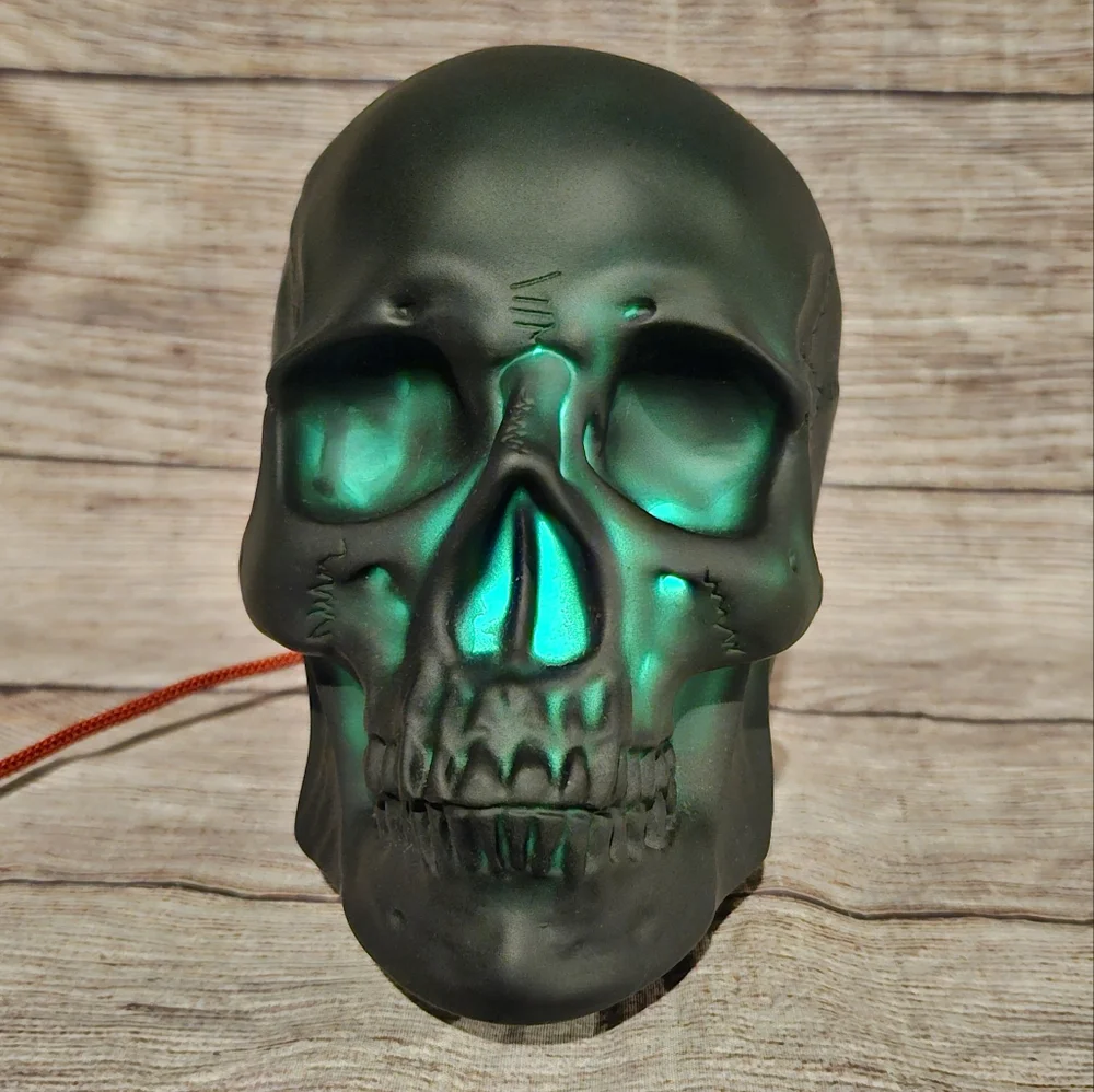 Gothic Halloween spooky color changing black skeleton skull oil diffuser